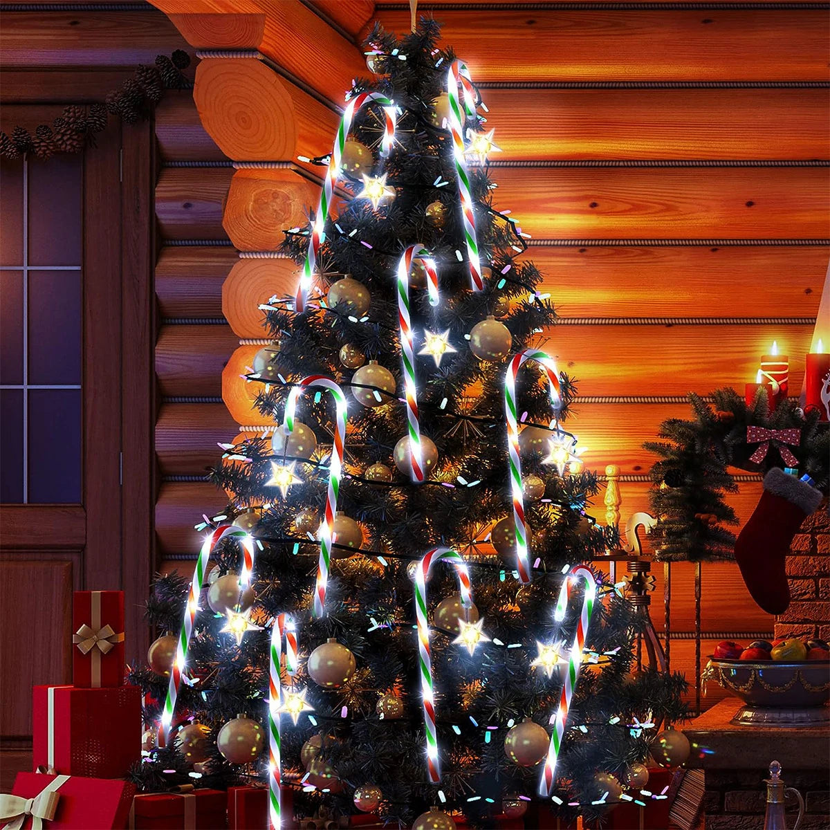 Solar Candy Cane Pathway Lights