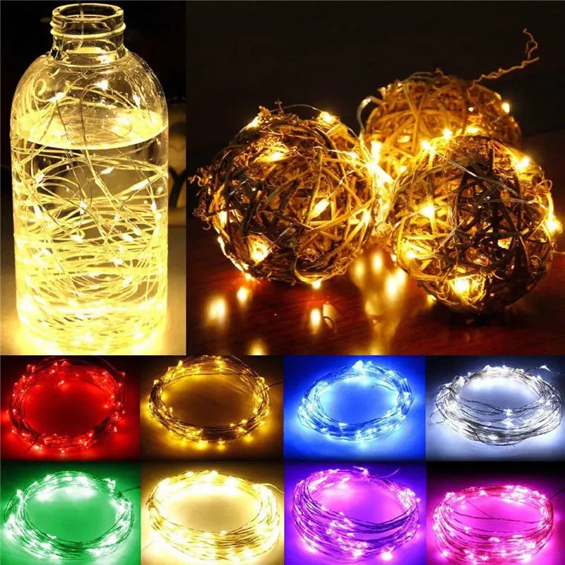 Copper Wire Christmas Fairy Lights