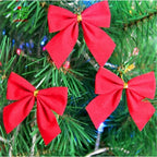 Mini Red and Gold Christmas Bows