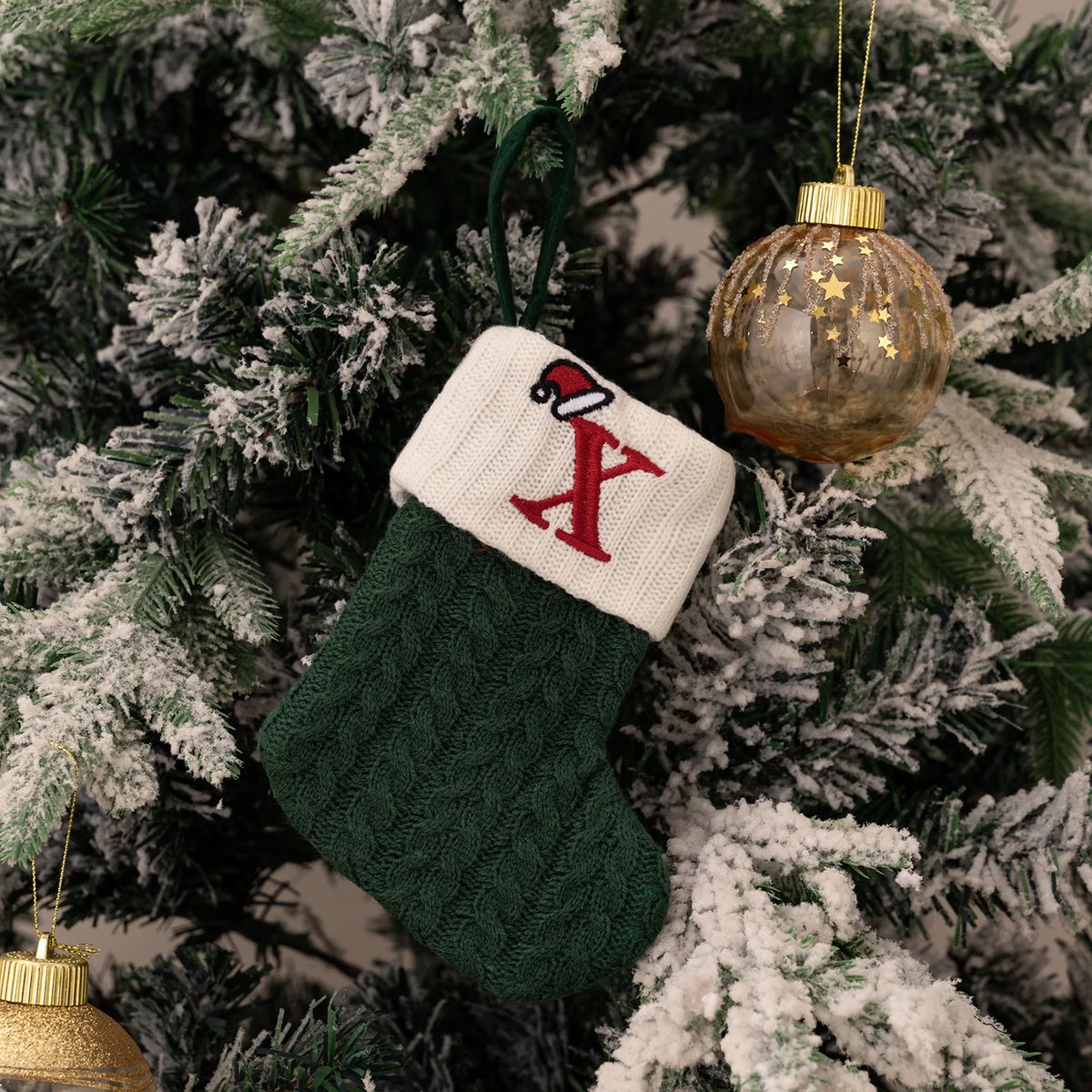 Monogram Christmas Knit Stockings